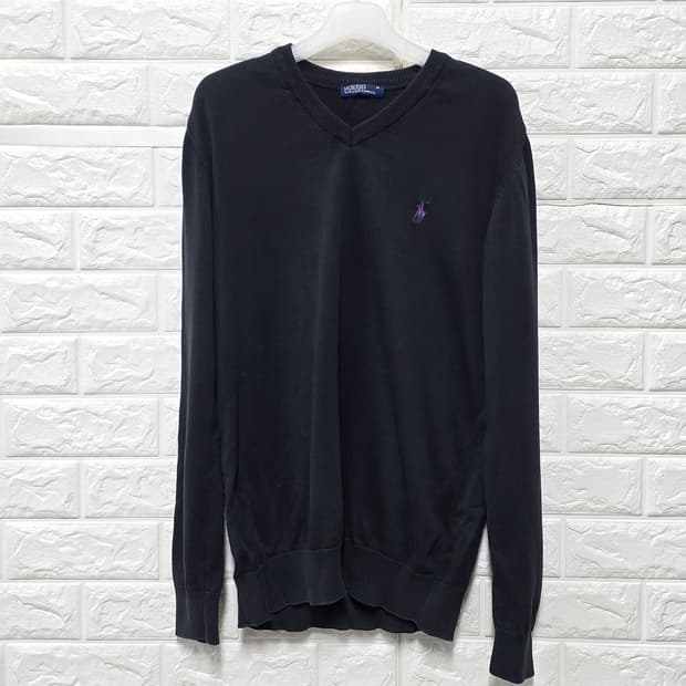 택포_ 폴로 랄프로렌 블랙 브이넥 니트 M