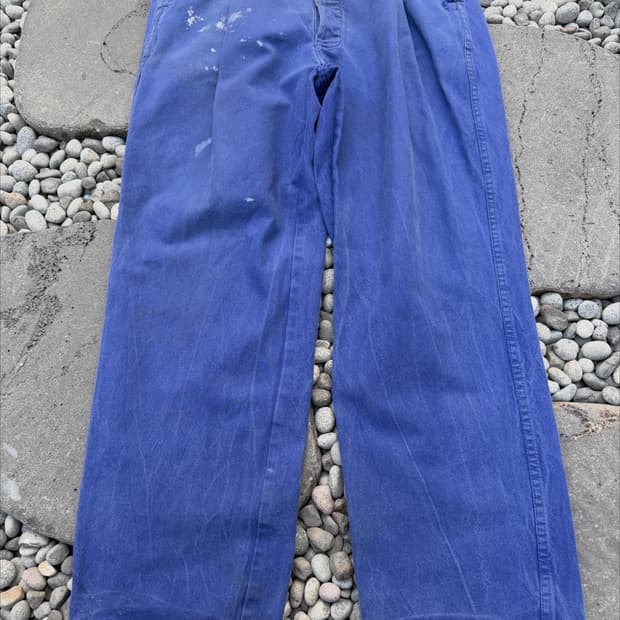 HARD FADED DISTRESSED 1970s 빈티지 프렌치워크팬츠