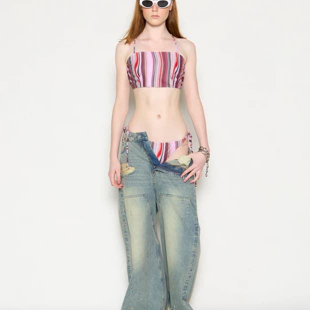 MAISON SPECIAL denim wide pants