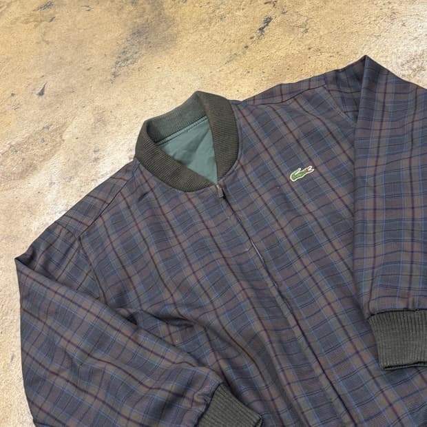 [정품/100] 라코스테 올드스쿨 리버시블 블루종 자켓 b10
