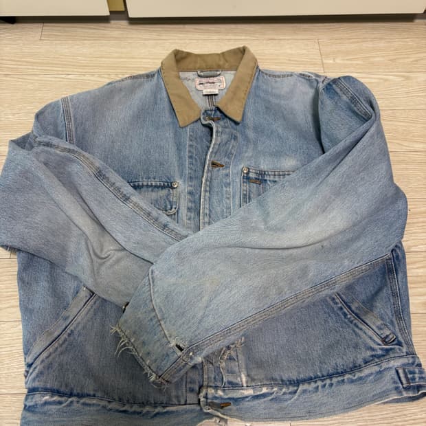 폴로 덩가리 연청 데님 자켓.