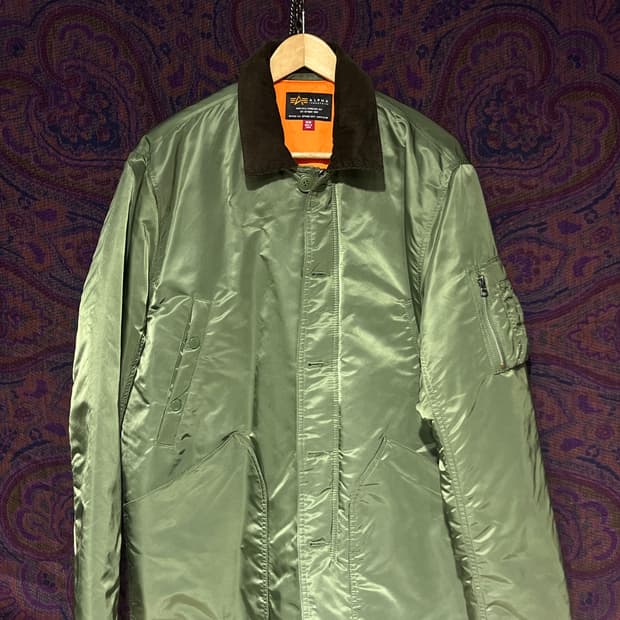 j crew x alpha 에어크루맨 프리마로프트 파카