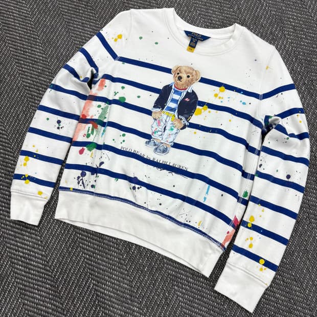 폴로 스트라이프 맨투맨