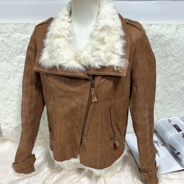 빈티지 토스카나  양털 칼라 양가죽자켓