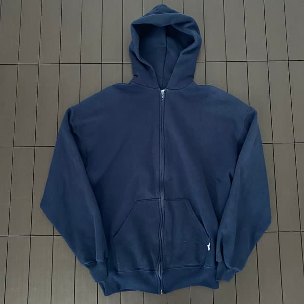 (XL) 90s 빈티지 러셀 후드집업 네이비