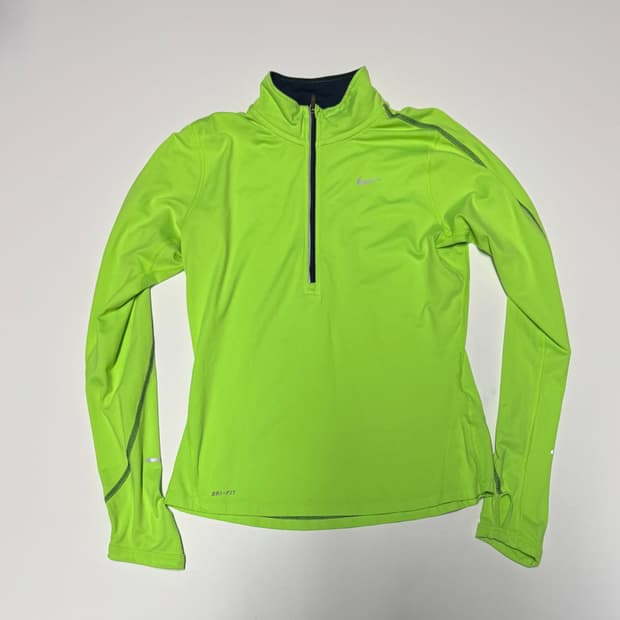 여성 나이키 러닝 드라이핏 기능성 형광 긴팔 티셔츠 s