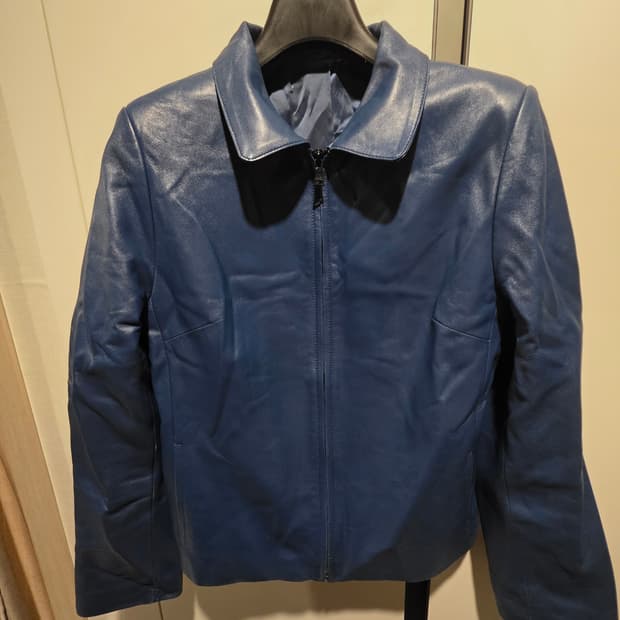 PATRIZIA ITALY 네이비 양가죽 자켓