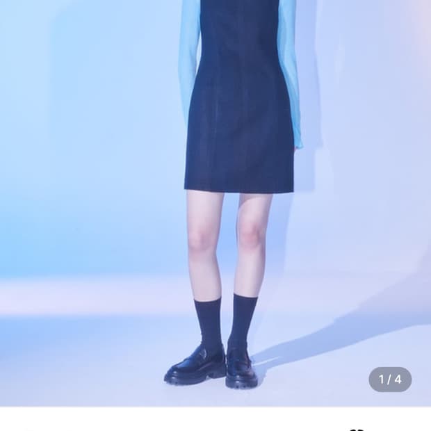 구호플러스 트위드 슬리브리스 원피스