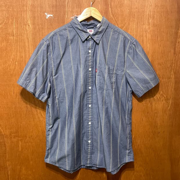 (L) Levi's 리바이스 포켓 스트라이프 반팔 셔츠