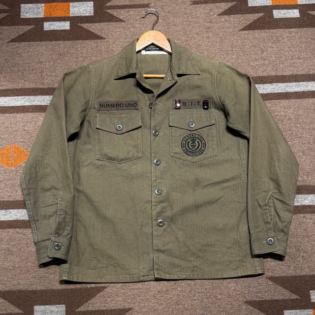 재팬 10꼬르소꼬모 누메로 HBT 밀리터리 셔츠 L og107