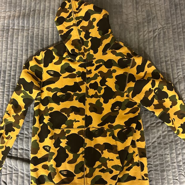 베이프 카모 후드집업