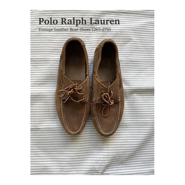 폴로 랄프 로렌 레더 보트슈즈 (265-270)