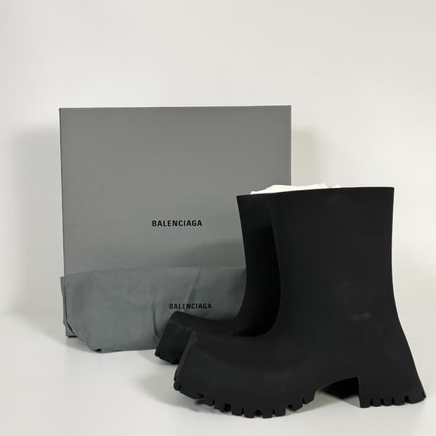 발렌시아가 트루퍼 러버 부츠 블랙 37사이즈
