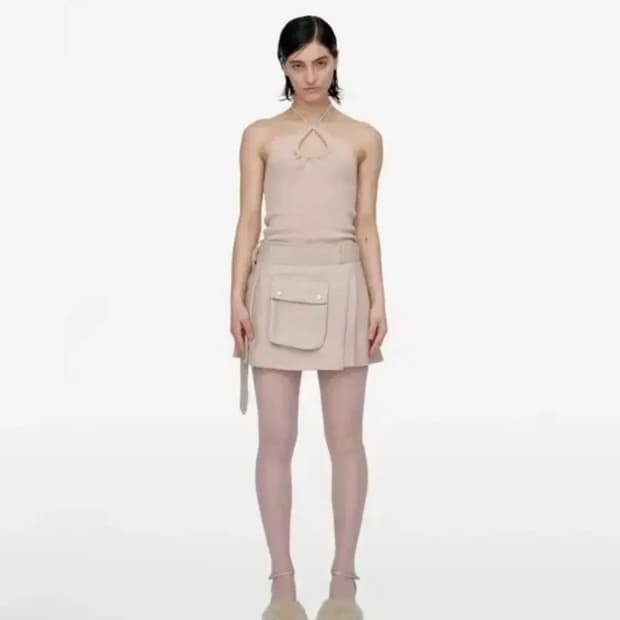 세릭 CREASE POCKET BELTED SKIRT / BEIGE