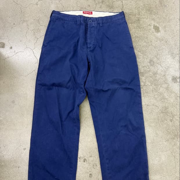 Supreme chino pants navy 23ss