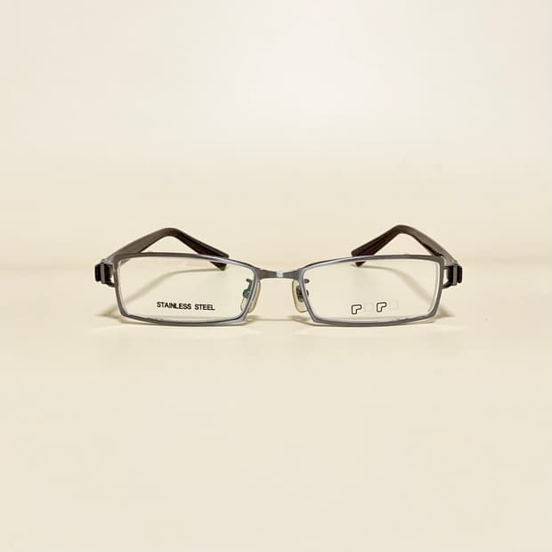 882 데드스탁 슬림 직사각 메탈 실버 스테인리스 Y2K 빈티지 남녀공용