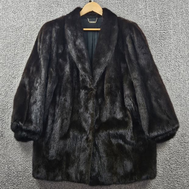 진도 모피 사가 밍크 퍼 숏 코트 자켓 ( 77 ) / 10918