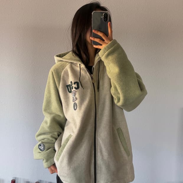 [M]캡틴산타 플리스 누빔 후드 자켓