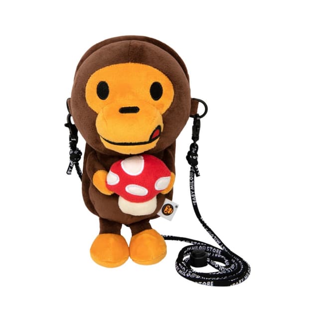 베이프 베이비 마일로 플러시 모바일 백 브라운