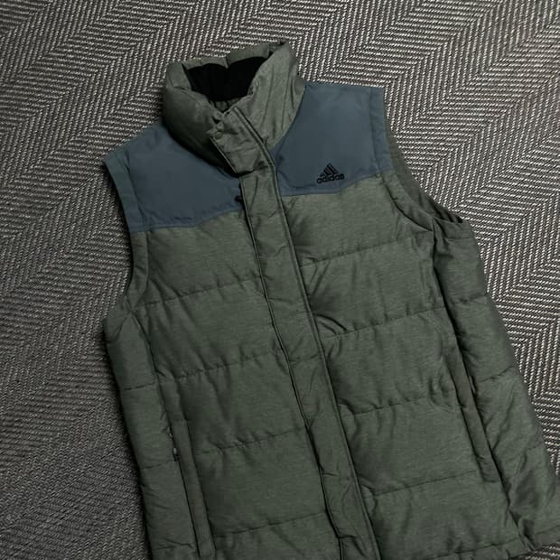 00s 아디다스 올드스쿨 자수 덕다운 조끼 베스트y 5105
