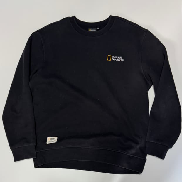 내셔널지오그래픽 트레이닝 맨투맨 2XL 블랙