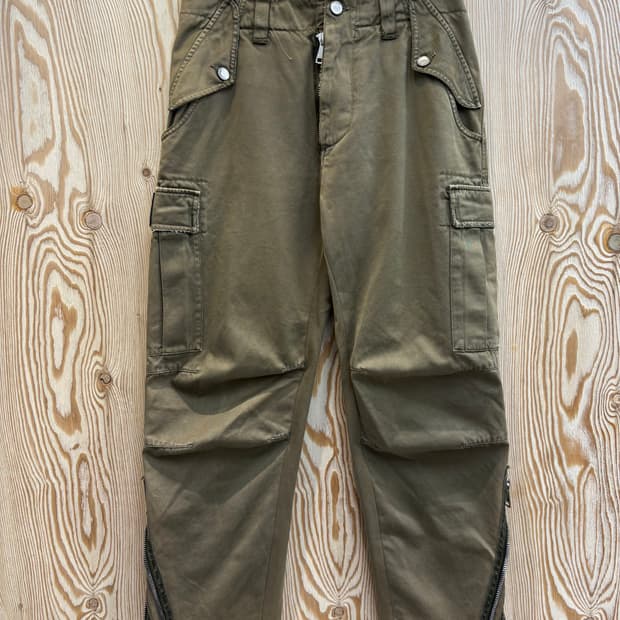 00s 돌체앤가바나 지퍼 카고 조거 팬츠