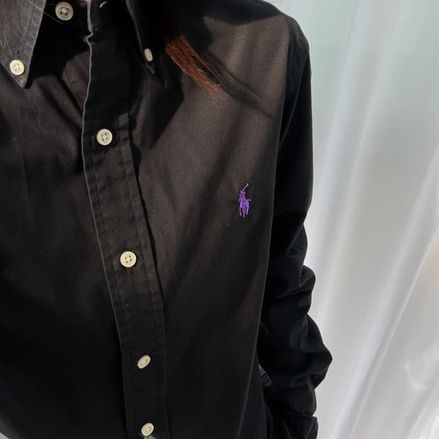 [XS]폴로 랄프로렌 클래식 블랙 포플린 셔츠