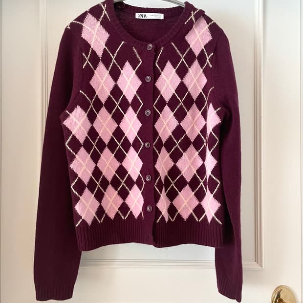 Zara 자라 아가일 패턴 가디건