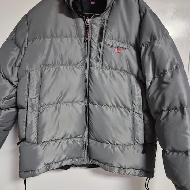 폴로스포츠 회색 유광 패딩