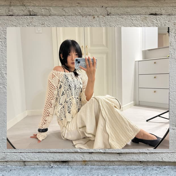 White Crochet Knit / 빈티지 크로셰 니트
