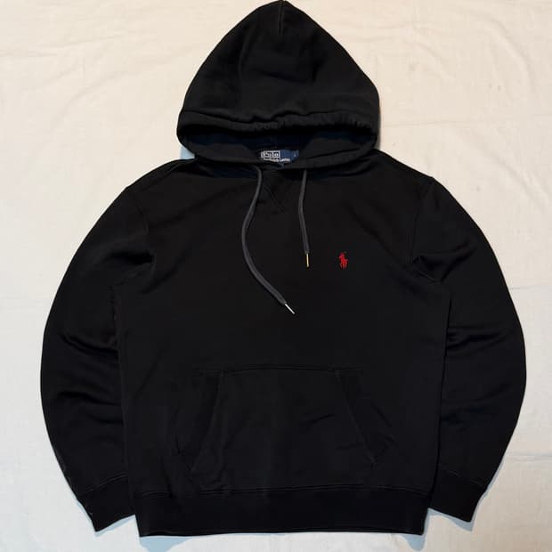 폴로 랄프로렌 포니 후드티 블랙