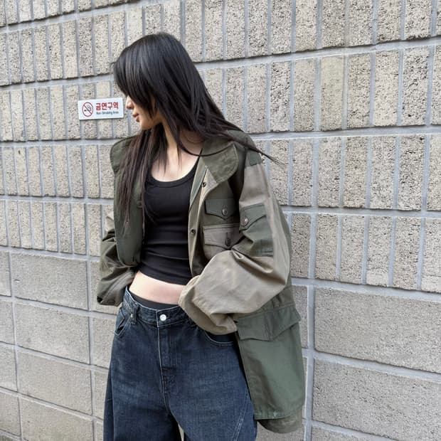 아웃스탠딩 오버핏 멀티포켓 자켓