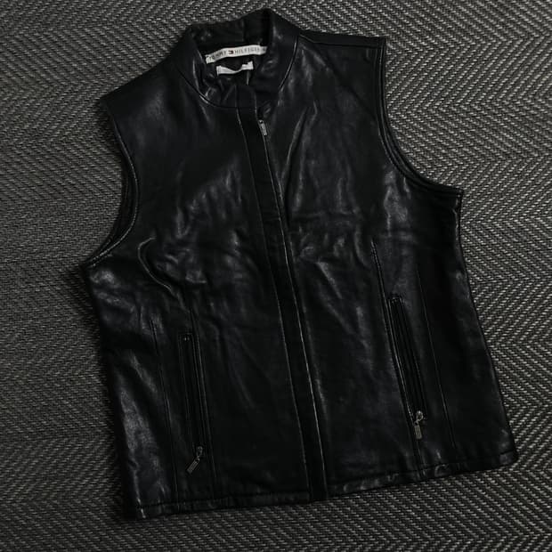 타미힐피거 카우하이드 레더 베스트y 4284