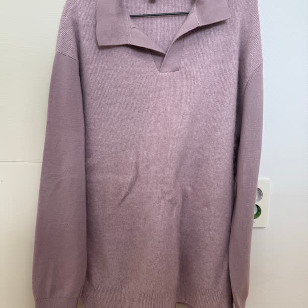 코스 오픈 카라 니트 더스트 핑크(M)