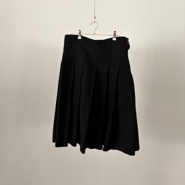 Basic Pleats Polyester Skirt