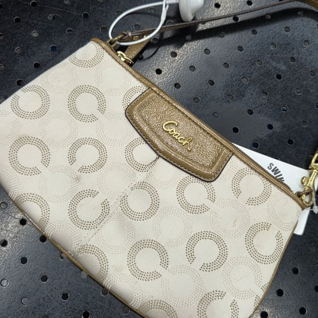 Coach 코치 베이지브라운 미니 토트백 