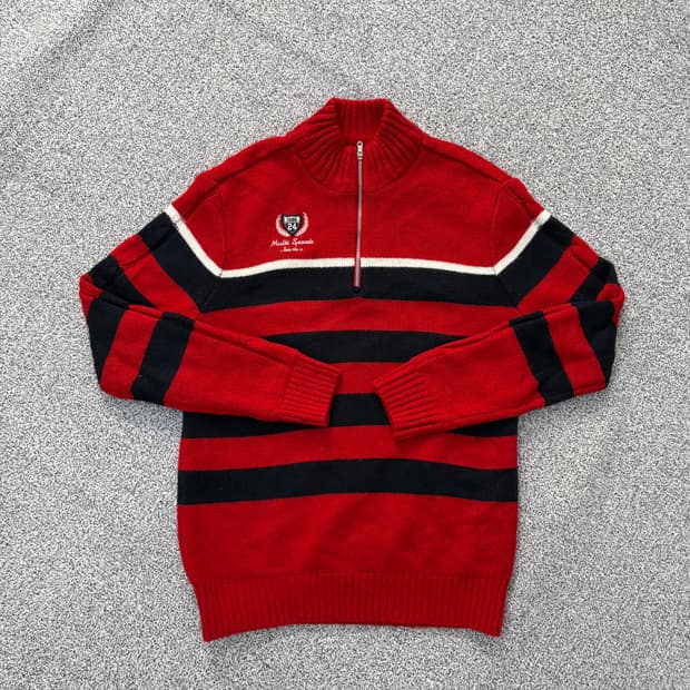 95 JDX 방풍 반집업 긴팔티 니트 0305J