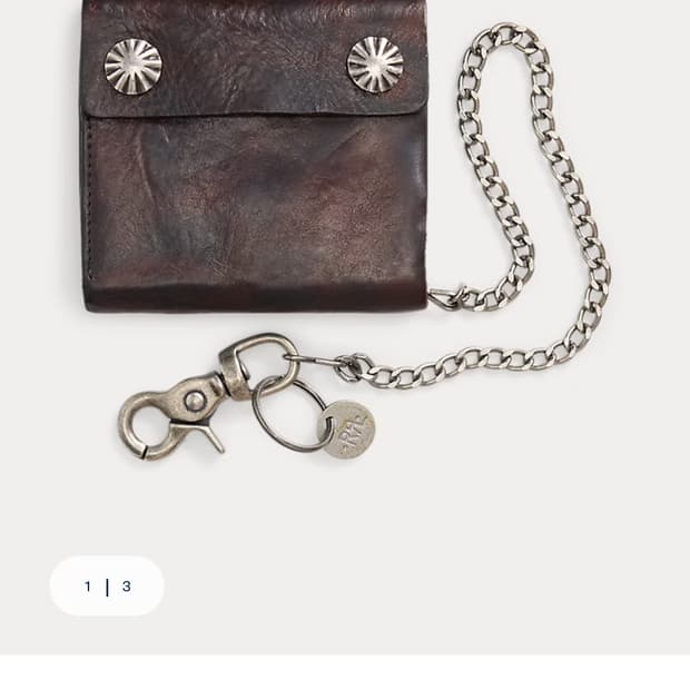 더블알엘 콘초 레더 체인 월렛