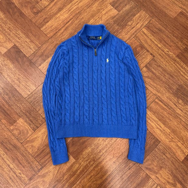 M(100) 폴로 랄프로렌 하프집업 케이블 니트