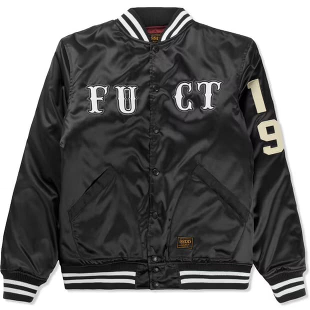 fuct ssdd 새틴 바시티자켓m