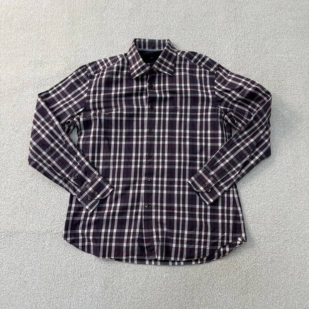 100 닥스 코튼 체크 긴팔 셔츠 0122T1