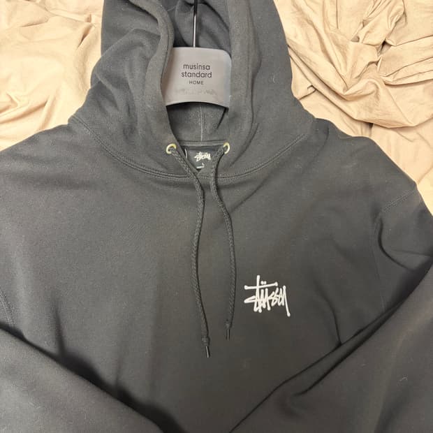 스투시 후드티 L 블랙