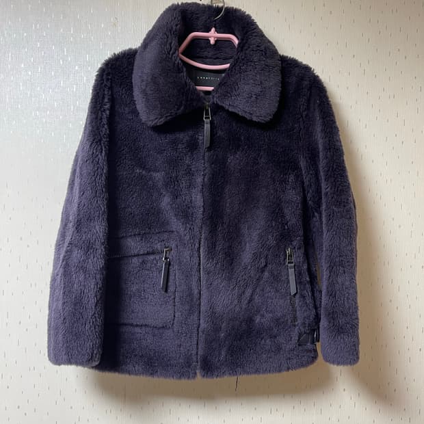 루나코어스 정품 천연 호주산 양모 자켓 보라색