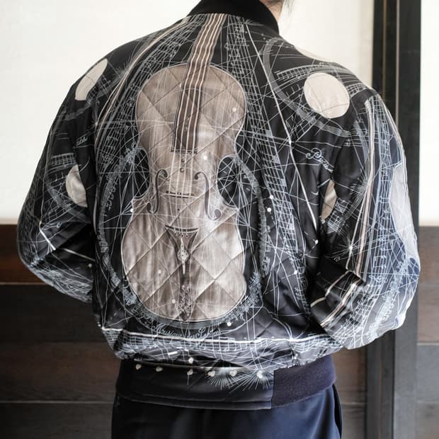 90‘s 에르메스 실크 리버시블 봄버 자켓