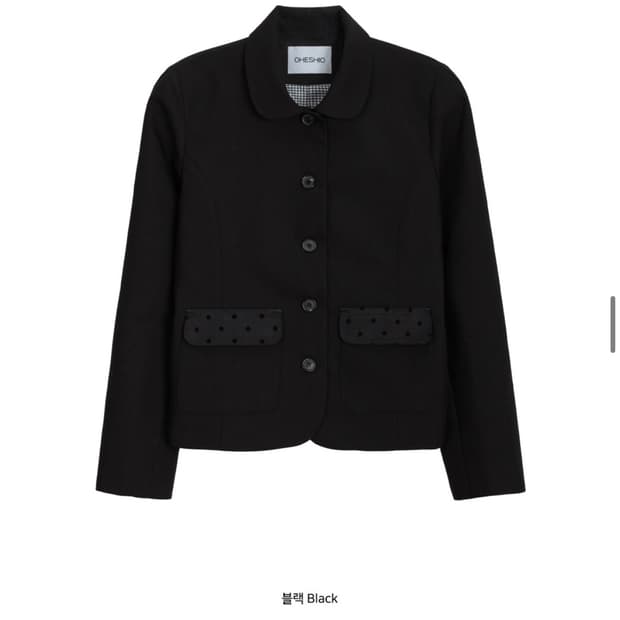 도트자켓 dot round collar jacket 블랙
