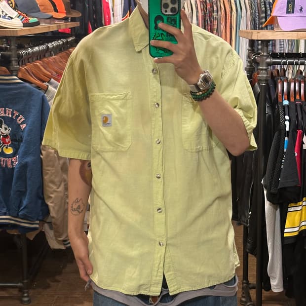 [HI] 칼하트 반팔 셔츠 그린