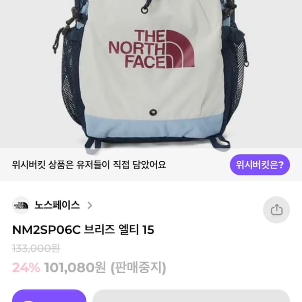 노스페이스 백팩 15L