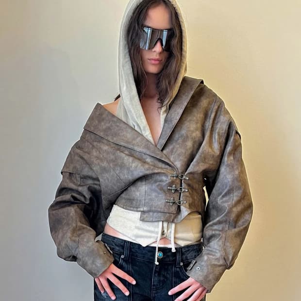 스컬프터)구매글Corset Latch Down Jacket Brown s