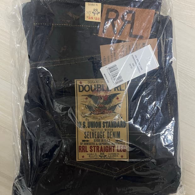 RRL 스트레이트핏 셀비지 진 원워시 더블알엘