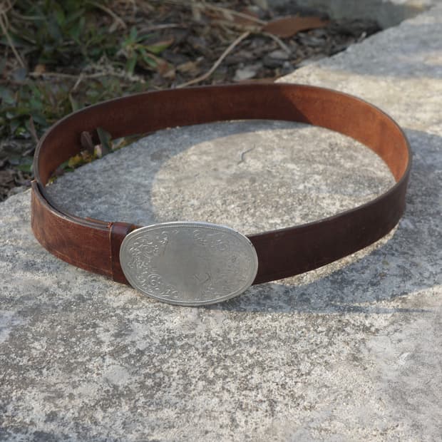 빈티지 에스닉 버클 레더 벨트